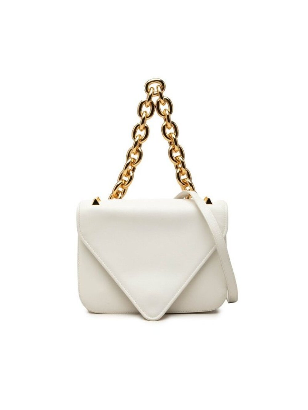 Bottega Veneta Mount Chain 2-Way Shoulder Bag White Leather